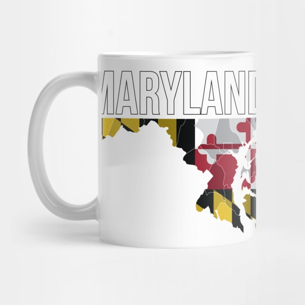 Maryland State Flag Map by polliadesign